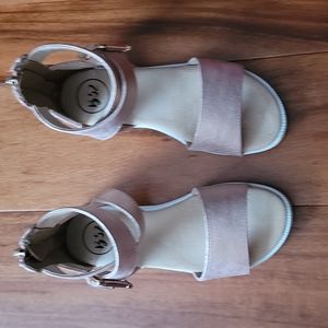 Girls rose gold sandals